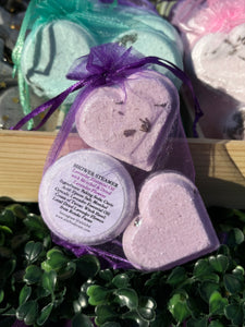 *NEW* Limited Edition Lavender Pink Hearts Shower Steamers - Calming Lavender Aromatherapy Shower Steamer Valentine's Day 3-Pack Gift Set