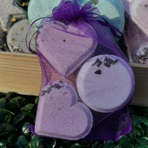 *NEW* Limited Edition Lavender Pink Hearts Shower Steamers - Calming Lavender Aromatherapy Shower Steamer Valentine's Day 3-Pack Gift Set